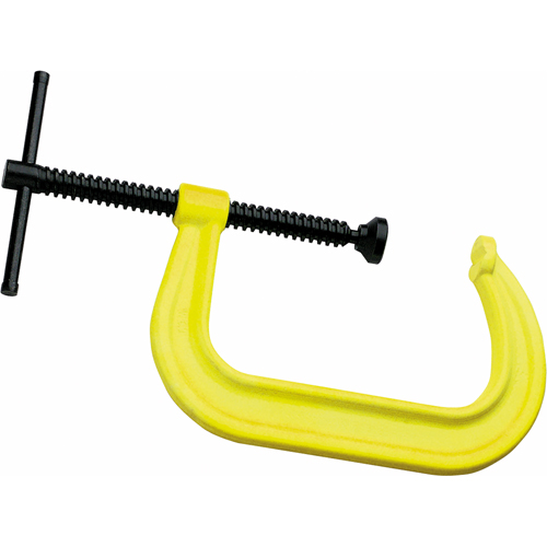 Hi-Vis Safety C-Clamp, 6-1/16" (154 mm) Capacity, 4-1/8" (105 mm) Throat Depth Ottawa Fastener Supply