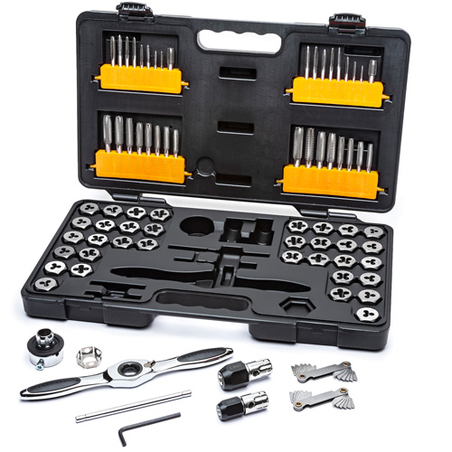 SAE/Metric Ratcheting Tap & Die Set, 77 Pieces Ottawa Fastener Supply