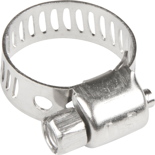 Hose Clamps - Stainless Steel Band & Screw, Min Dia. 1/5", Max Dia. 5/8" Ottawa Fastener Supply