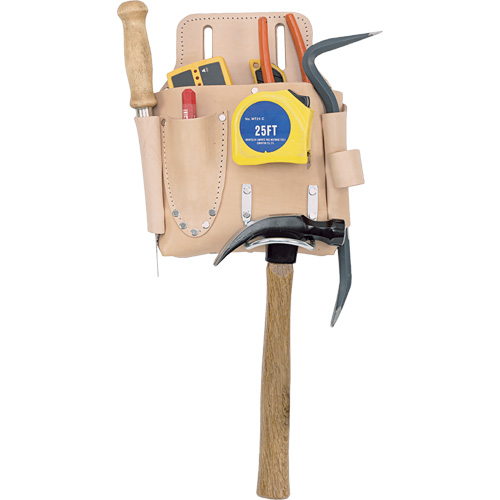 Drywall Tool Pouch, Tool Holder, Leather, 7 Pockets Ottawa Fastener Supply