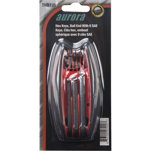 Ball End Fold-Up Hex Key Set, 9 Pcs., Imperial Ottawa Fastener Supply