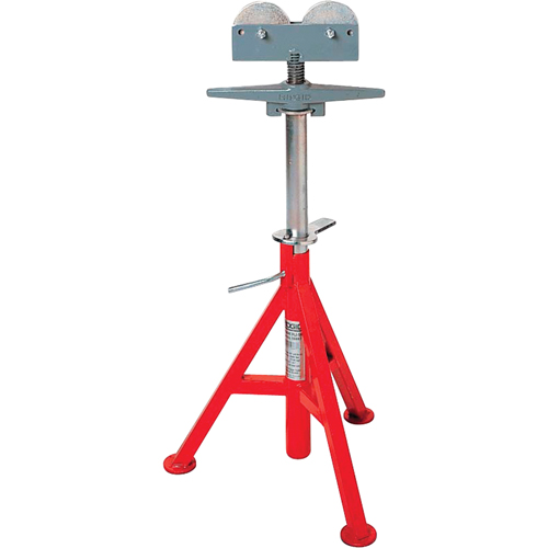 Roller Head  High Pipe Stand #RJ-99, 82-140 cm Height Adjustment, 12" Max. Pipe Capacity, 1000 lbs. Max. Weight Capacity Ottawa Fastener Supply