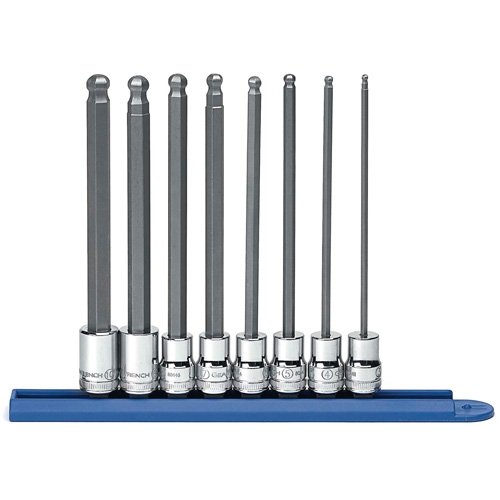 Long Ball End Metric Socket Set, Hex, 3/8" Drive, 8 Pcs Ottawa Fastener Supply