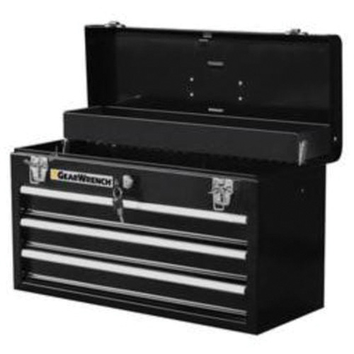 Portable Tool Box, 20" W, 3 Drawers, Black Ottawa Fastener Supply