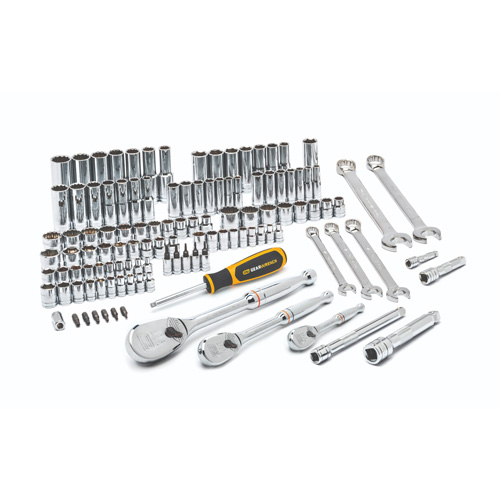 Jeu d'outils pour m&eacute;caniciens &agrave; 6 et 12 pans standards et profonds de 1/4", 3/8" et 1/2" SAE/m&eacute;triques Ottawa Fastener Supply