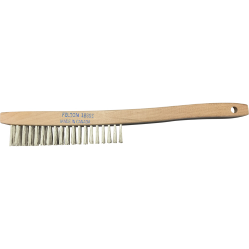 Brosses de nettoyage &agrave; manche recourb&eacute;, Acier inoxydable, 4 x 19 rangs de fils, Longueur 14" Ottawa Fastener Supply