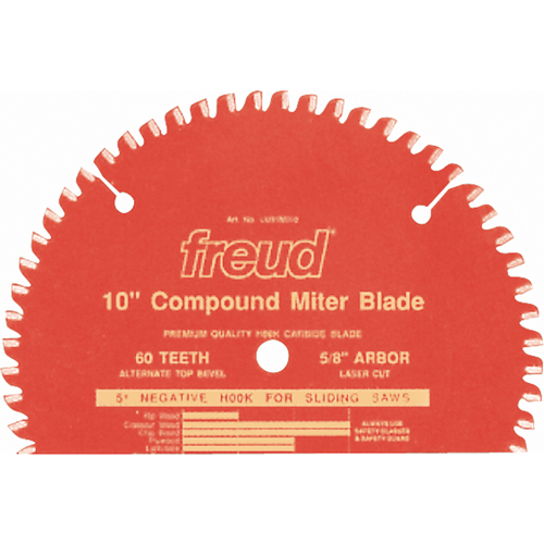 Lames de scie industrielle TCS &agrave; onglets avec glissi&egrave;re, 10", 60 dents, Pour Bois Ottawa Fastener Supply