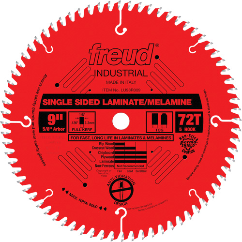 TCS Industrial Saw Blade - Chipboard, 9", 72 Teeth, Laminate Use Ottawa Fastener Supply