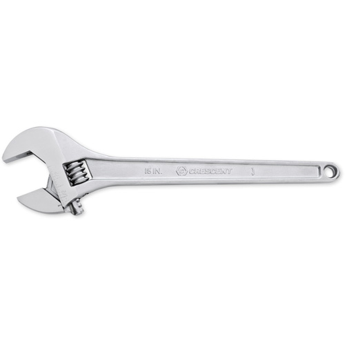Adjustable Tapered Handle Wrench - Carded, 15" L, 1-11/16"/43 mm Max Width, Chrome/Polished Ottawa Fastener Supply