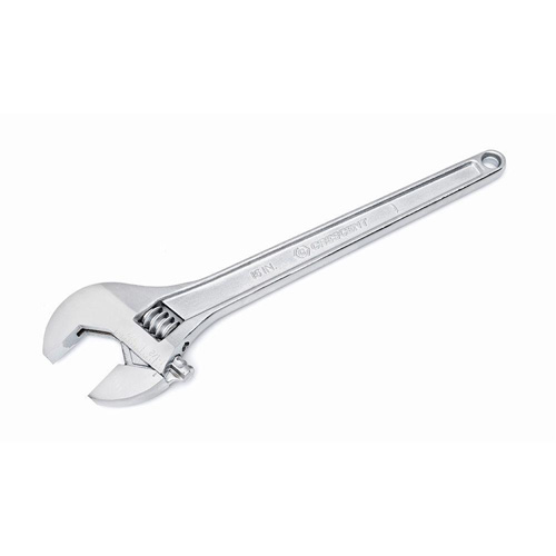Adjustable Tapered Handle Wrench - Carded, 15" L, 1-11/16"/43 mm Max Width, Chrome/Polished Ottawa Fastener Supply