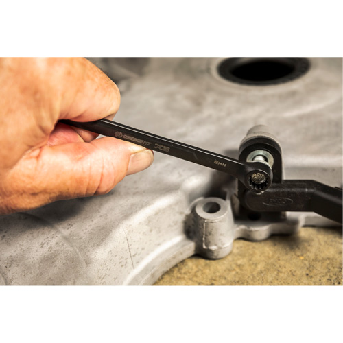 Jeu de cl&eacute;s &agrave; cliquets &agrave; cannelure avec rev&ecirc;tement d'oxyde noir X6, Combinaison/Ouverte, 7 morceaux, M&eacute;trique Ottawa Fastener Supply