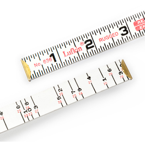 Red End&reg; Brick Mason Rule, 6' L, Wood, 1/16" Graduations Ottawa Fastener Supply