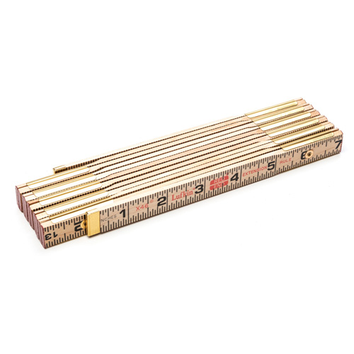 R&egrave;gle pliante, 6' lo, Bois, Graduations de 1/16" Ottawa Fastener Supply
