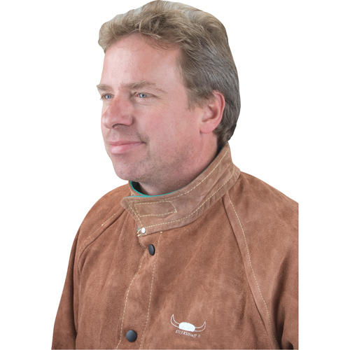 Veste de soudage, Cuir, 4T-Grand, Lava Brown Ottawa Fastener Supply