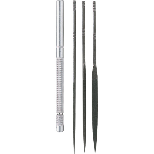 Needle File Set with Handle, 4 Pcs Ottawa Fastener Supply