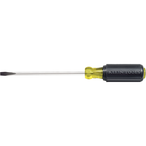Tournevis d'&eacute;b&eacute;niste pointe plate, Tige de 1/4", Ronde, 10-11/32" lo, Prise en Coussin&eacute;e Ottawa Fastener Supply