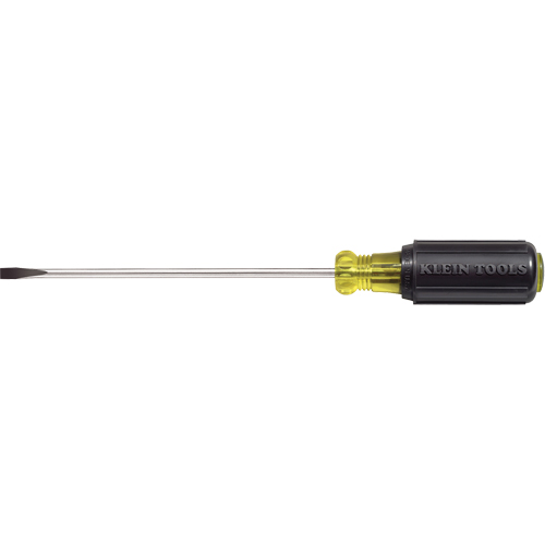 Slot Cabinet Tip Screwdriver, 3/16" Tip, Round, 9-3/4" L, Cushion Grip Handle Ottawa Fastener Supply