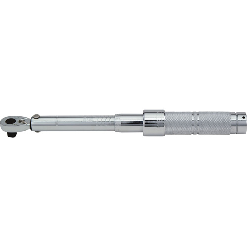 Ratcheting Head Micrometer Torque Wrench, Click, 1/2" Square Drive, 50 - 250 lbf. Ft Ottawa Fastener Supply