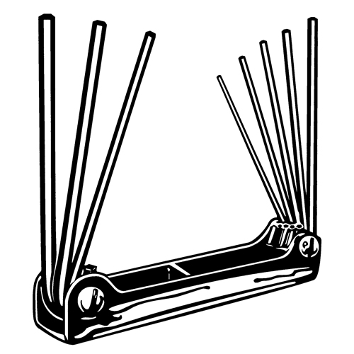 Jeu de cl&eacute;s hexagonales repliables, 8 mcx Ottawa Fastener Supply