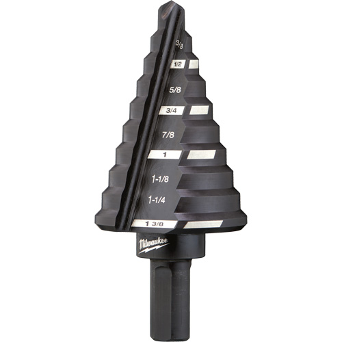 #5 Step Drill Bit, 1/4" - 1-3/8" , 1/8" Increments, High Speed Steel Ottawa Fastener Supply