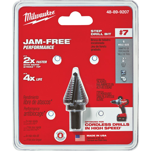 #7 Step Drill Bit, 7/8" - High Speed Steel Ottawa Fastener Supply