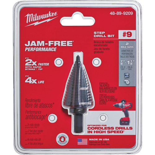 Foret &eacute;tag&eacute; no 9, 7/8" - 1-1/8", Acier rapide Ottawa Fastener Supply