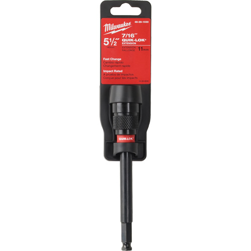 Quik-Lok Impact Drill Bit Extension, 7/16" Max. Diameter, 5-1/2" Length, 7/16" Shank Ottawa Fastener Supply