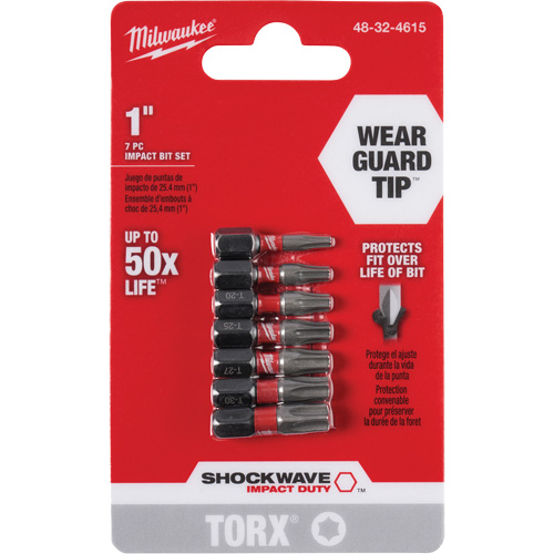 Shockwave 1" Impact Duty Torx&reg; Bit Set Ottawa Fastener Supply