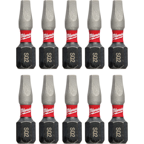 Forets &agrave; chocs Shockwave, Carr&eacute;e, #2, Prise 1/4" Ottawa Fastener Supply