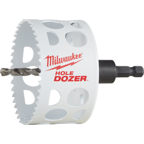 Scie-cloche Hole Dozer avec arbre, 3", Profondeur de la coupe 1-5/8", Bim&eacute;tal Ottawa Fastener Supply