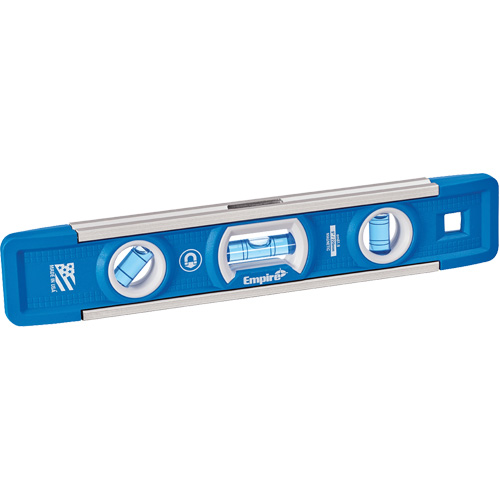 Niveau torpille True Blue, 9" lo, Aluminium, 3 fioles, Magn&eacute;tique Ottawa Fastener Supply