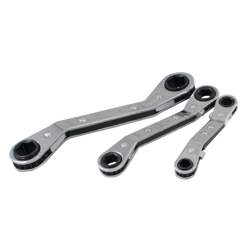 Offset Wrench Set, Ratcheting Box, 3 Pieces, Metric Ottawa Fastener Supply