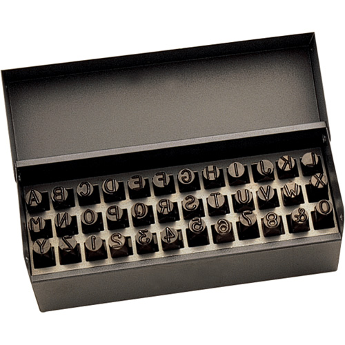 Jeu de lettres et num&eacute;ros pour estampage &agrave; la main, 36 morceaux Ottawa Fastener Supply