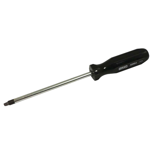 Square Screwdriver, #4 Tip, Round, 9-3/4" L, Plastic Handle Ottawa Fastener Supply