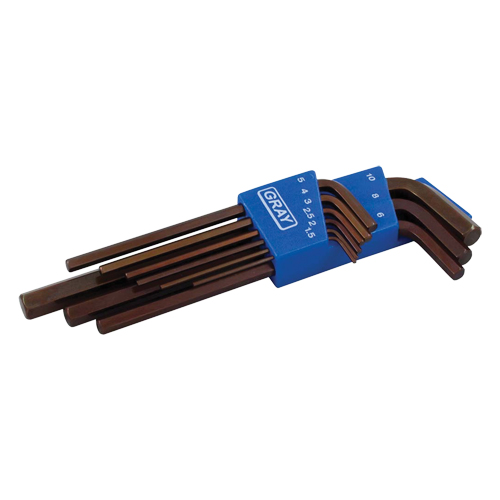 Extra Long Arm Hex Key Set, 9 Pcs., Metric Ottawa Fastener Supply