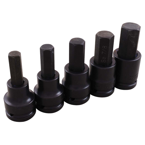 Impact Socket Set, Hex, 3/4" Drive, 5 Pcs Ottawa Fastener Supply