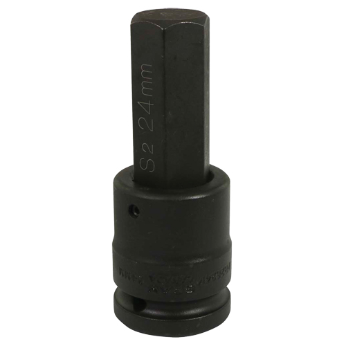 Bit Impact Socket, Hex, 24 mm x 3/4" Drive Ottawa Fastener Supply