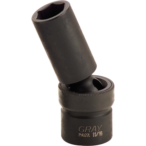 Universal Joint Socket, Impact, 3/8", 1/2" Drive, 6 Points Ottawa Fastener Supply