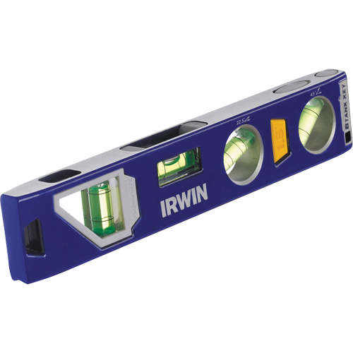 250 Series Heavy-Duty Torpedo Level, 9" L, Aluminum, 4 Vials, Magnetic Ottawa Fastener Supply