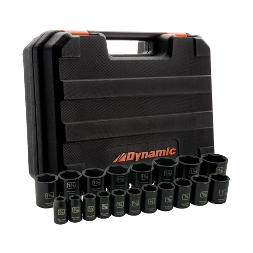 SAE Socket Set, 19 Pcs, Impact, 1/2" Drive Size Ottawa Fastener Supply