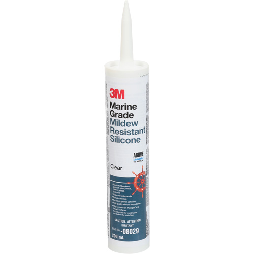Marine Grade Silicone Sealant, 296 ml, Cartridge, Clear Ottawa Fastener Supply