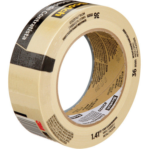 Scotch&reg; Contractor Grade Masking Tape 2020, 36 mm (1-1/2") x 55 m (180'), Beige Ottawa Fastener Supply