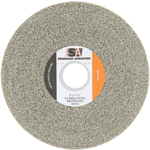 Standard Abrasives General Purpose Plus Wheel, 6" Dia., Medium Grit, Aluminum Oxide Ottawa Fastener Supply