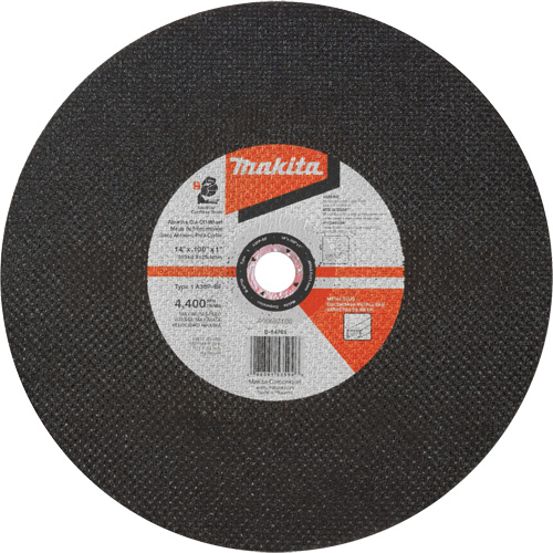 Abrasive Cut-Off Wheel, 14" x 3/32", 1" Arbor, Type 1, Aluminum Oxide, 4400 RPM Ottawa Fastener Supply