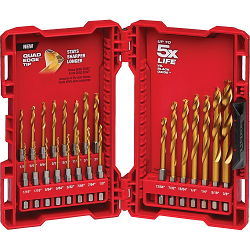 Shockwave Impact Duty Drill Bit Set, 23 Pieces, Titanium Ottawa Fastener Supply