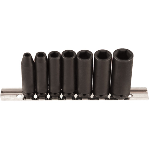 Jeu de douilles, 7 Mcx, Chocs, Prise de 1/4", Profond Ottawa Fastener Supply