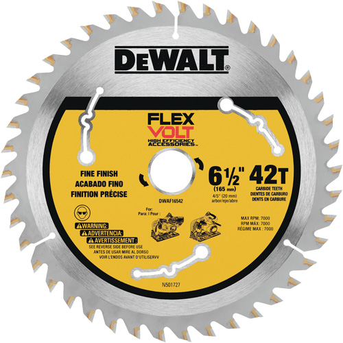 FlexVolt&reg; TrackSaw Blade, 6-1/2", 42 Teeth, Wood Use Ottawa Fastener Supply