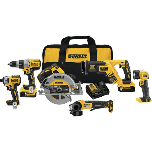 Max XR&reg; Brushless 6-Tool Combo Kit, Lithium-Ion, 20 V Ottawa Fastener Supply