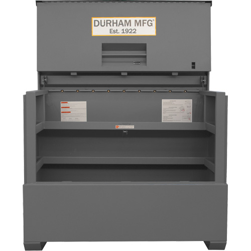 Piano Style Jobsite Storage Box, 60-1/2" W x 34-3/4" D x 49-3/8" H, Grey Ottawa Fastener Supply