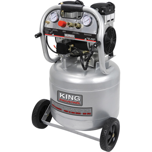 Ultra-Quiet Oil-Free Air Compressor, Electric, 10 Gal. (12 US Gal), 125 PSI, 120/1 V Ottawa Fastener Supply